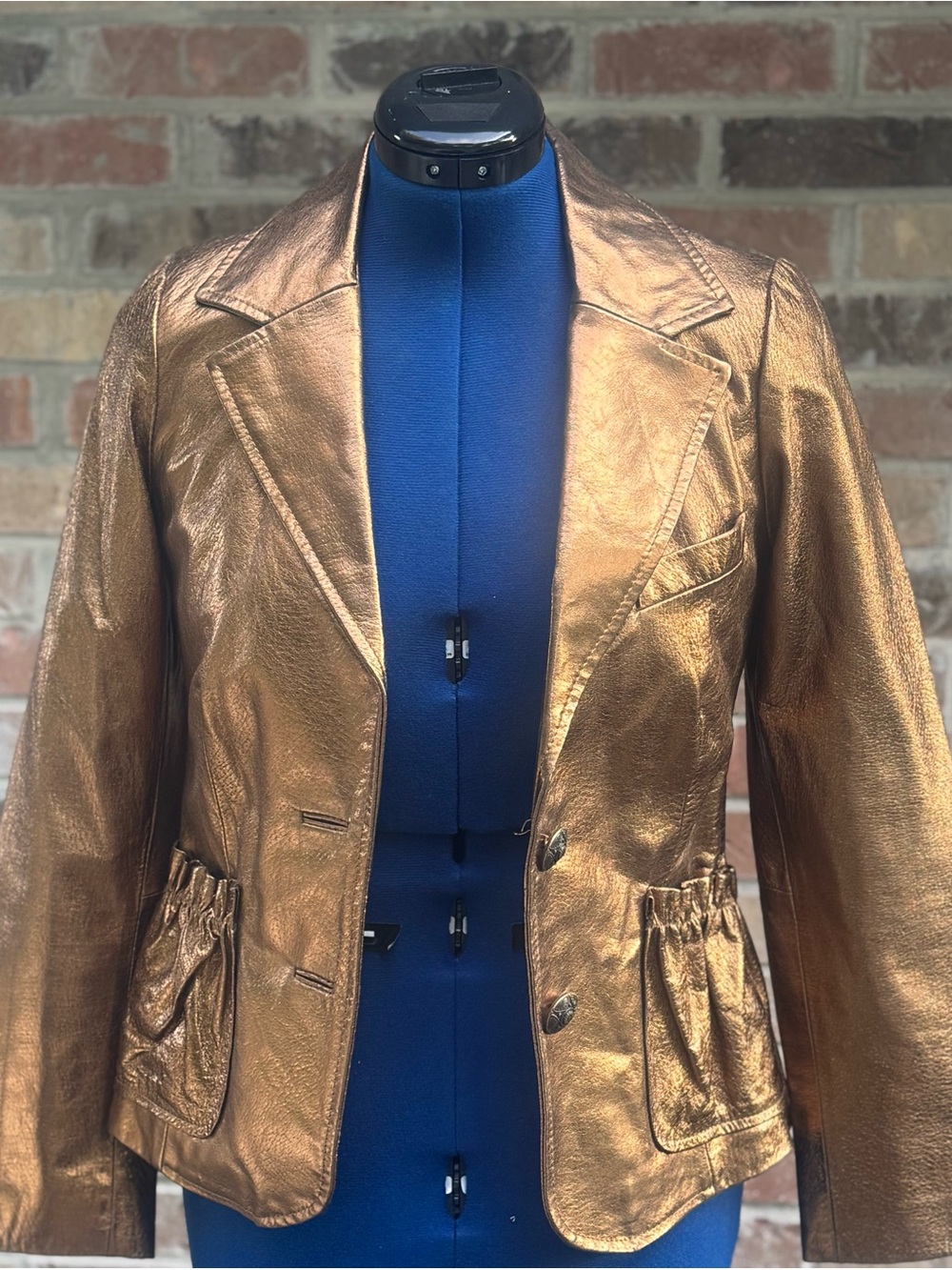 Wendy Hil Metallic Bronze Blazer Jacket